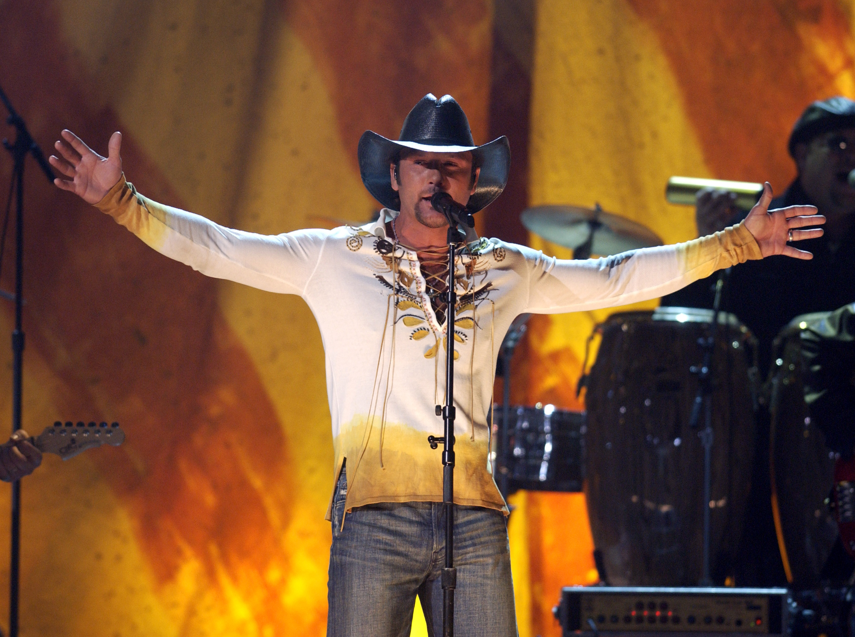 Tim McGraw performs at the 2001 Billboard Awards at the MGM Grand Hotel in Las Vegas