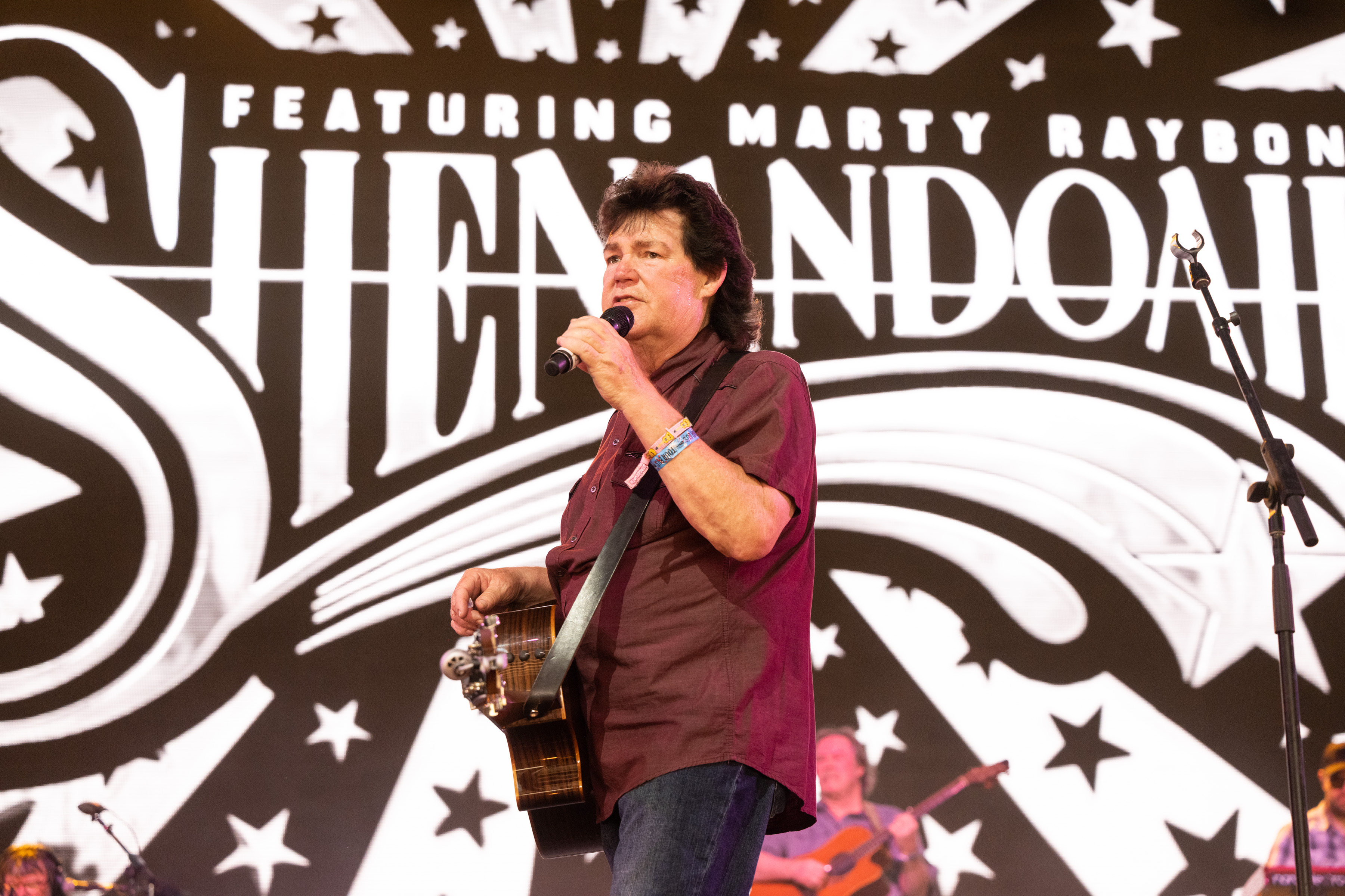 INDIO, CALIFORNIA - APRIL 30: Singer Marty Raybon of the band Shenandoah performs onstage during day 2 of the 2022 Stagecoach Festival on April 30, 2022 in Indio, California.