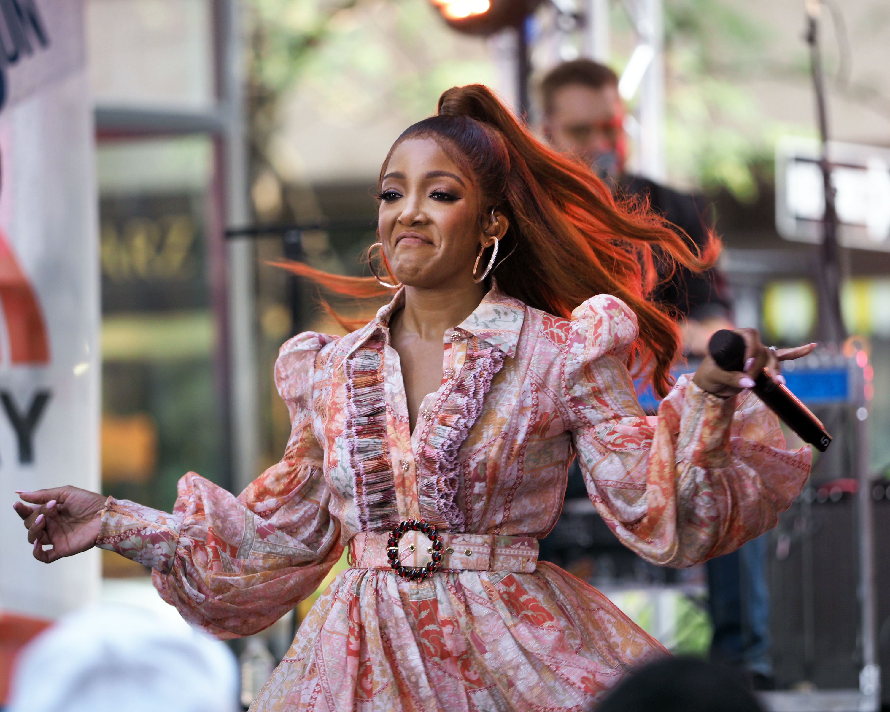 NEW YORK, NY - AUGUST 26: Mickey Guyton performs during NBC's 'Today' show Citi Concert Series at Rockefeller Center on August 26, 2022 in New York City.