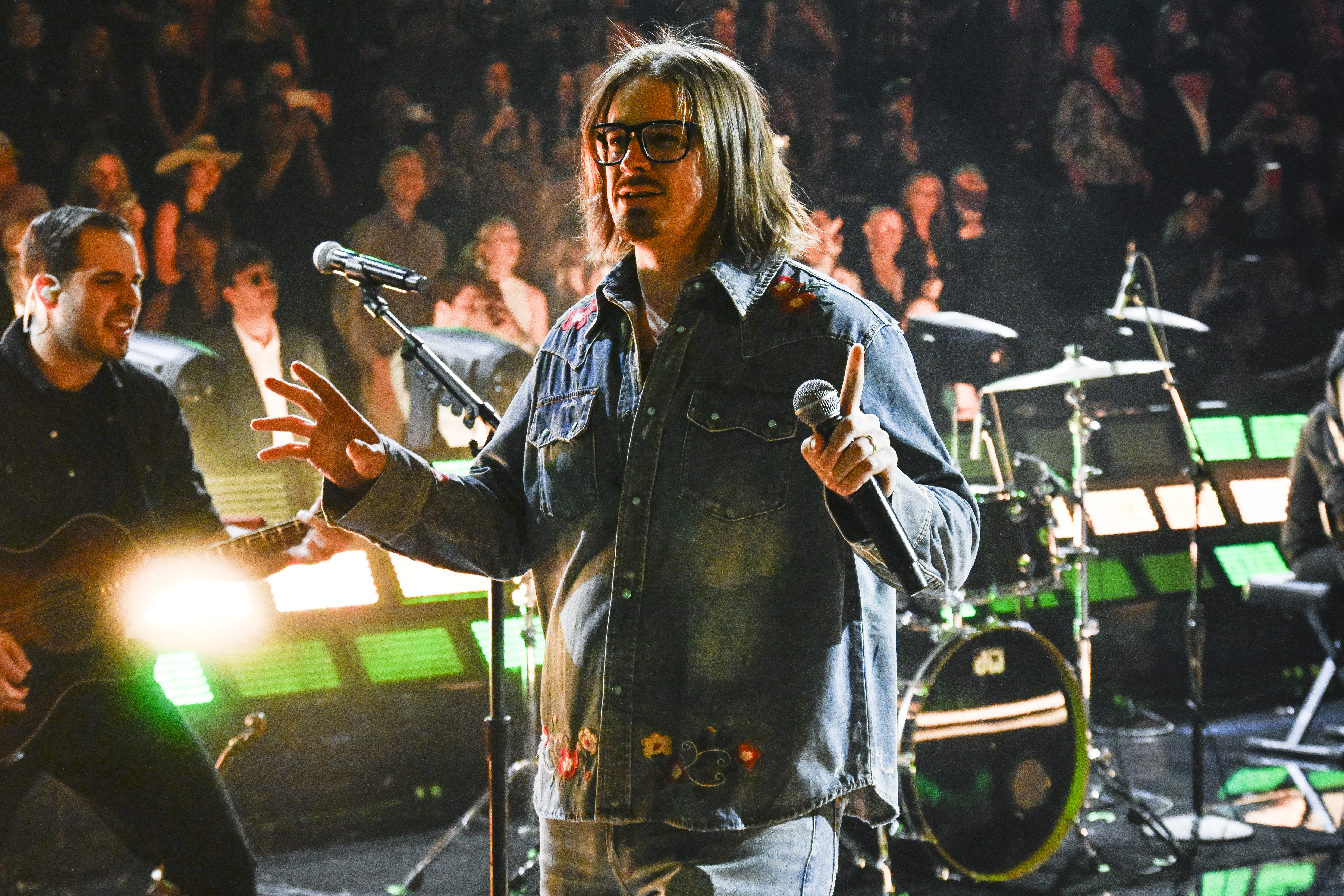NASHVILLE, TENNESSEE - NOVEMBER 08: EDITORIAL USE ONLY HARDY performs onstage during the 57th Annual CMA Awards at Bridgestone Arena on November 08, 2023 in Nashville, Tennessee. 