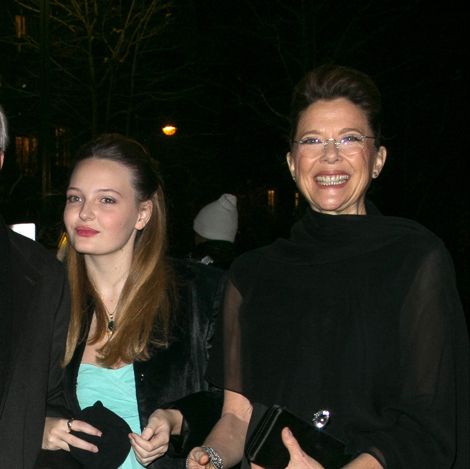 PARIS, FRANCE - NOVEMBER 29: Isabel Beatty and Annette Bening arrive to attend the '2014 Debutantes Ball' at Theatre National de Chaillot on November 29, 2014 in Paris, France.