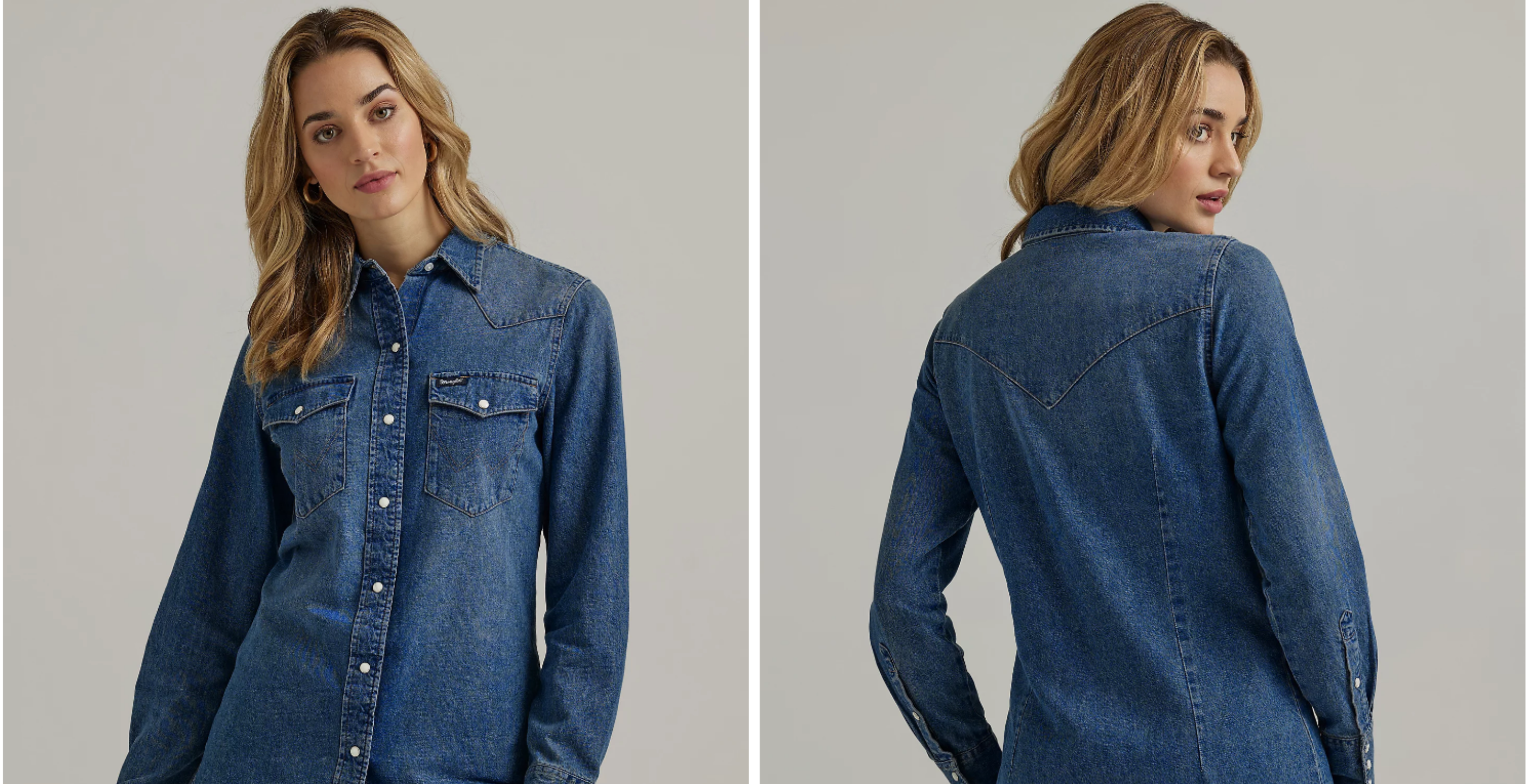 Denim button-ups are a classic Wrangler look