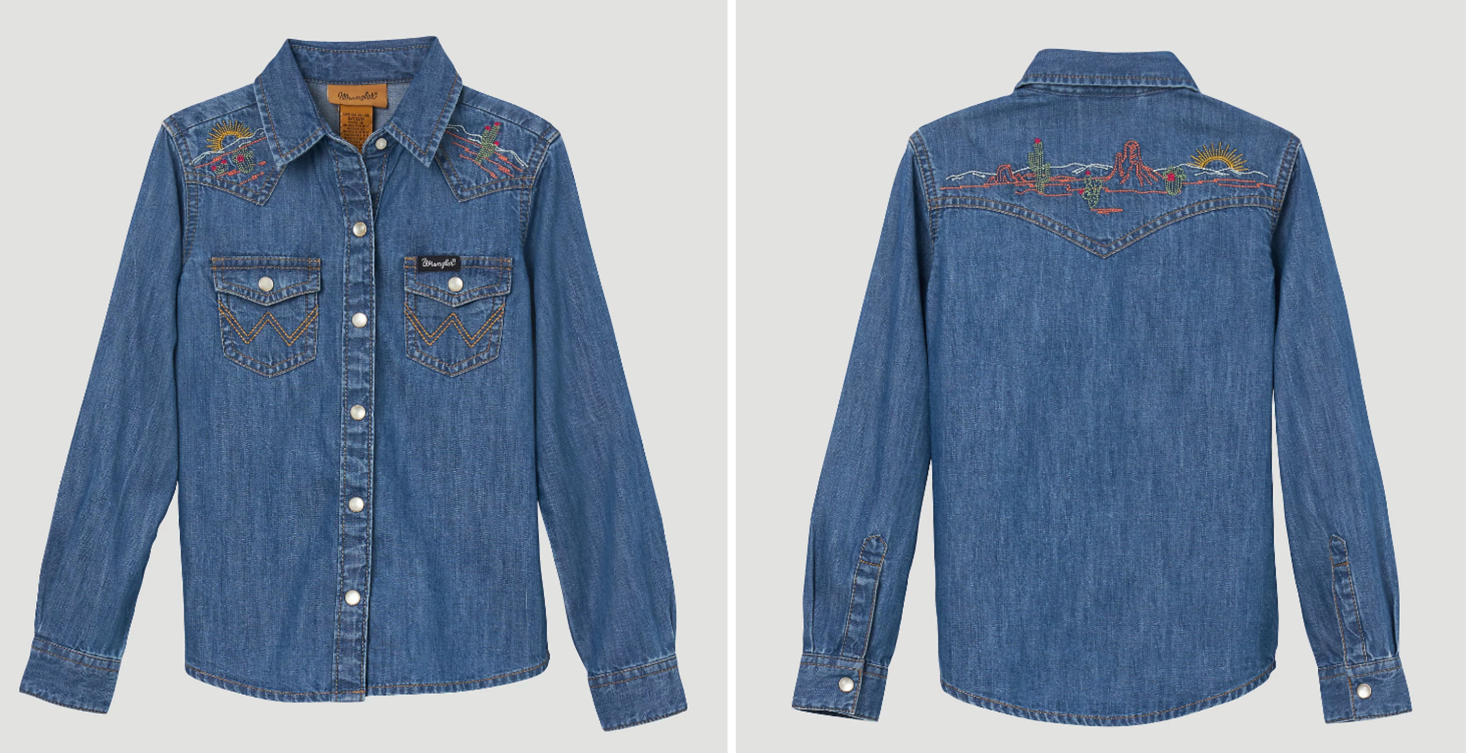 The kid-sized and embroidered cowboy shirt