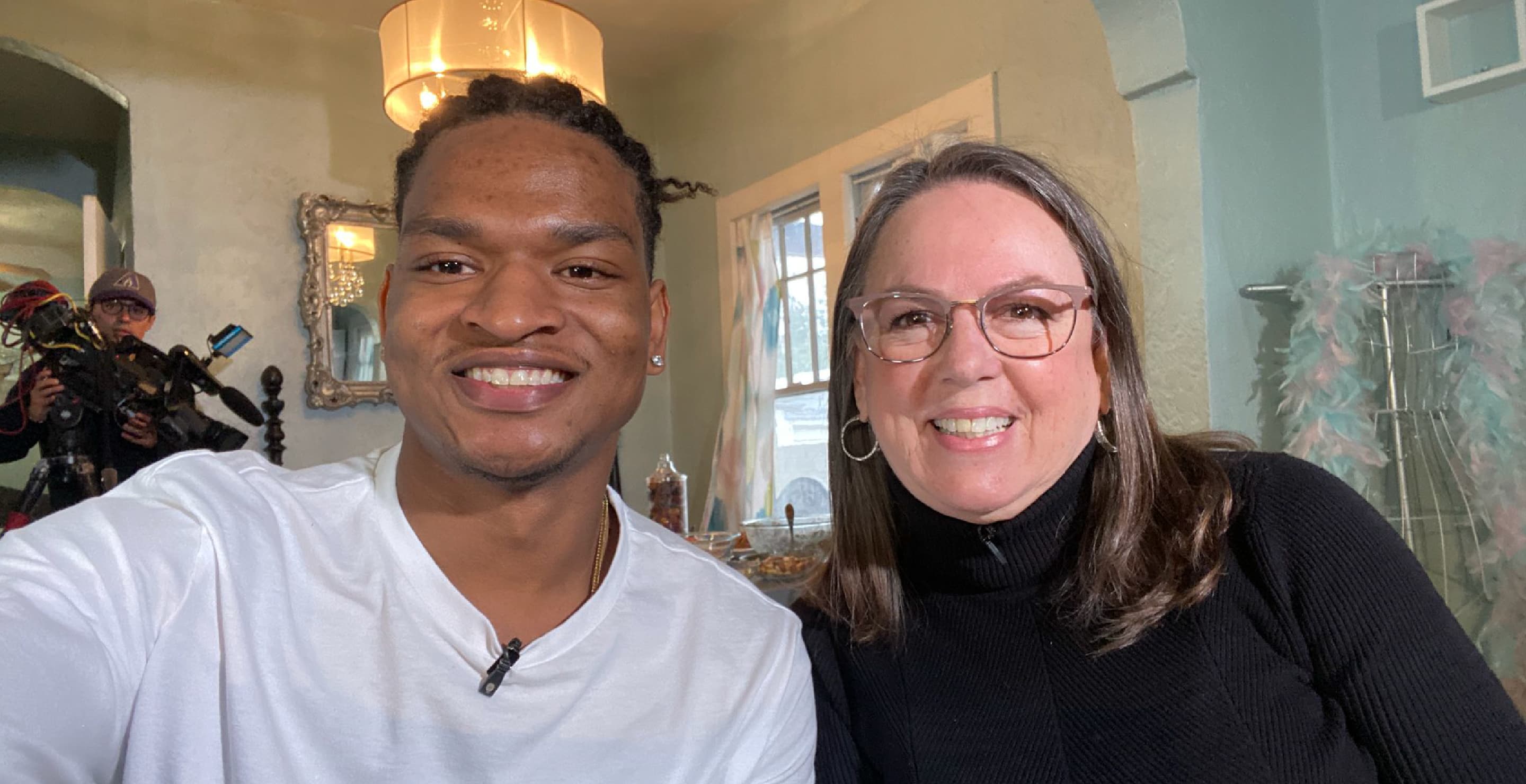 Jamal Hinton and Wanda Dench