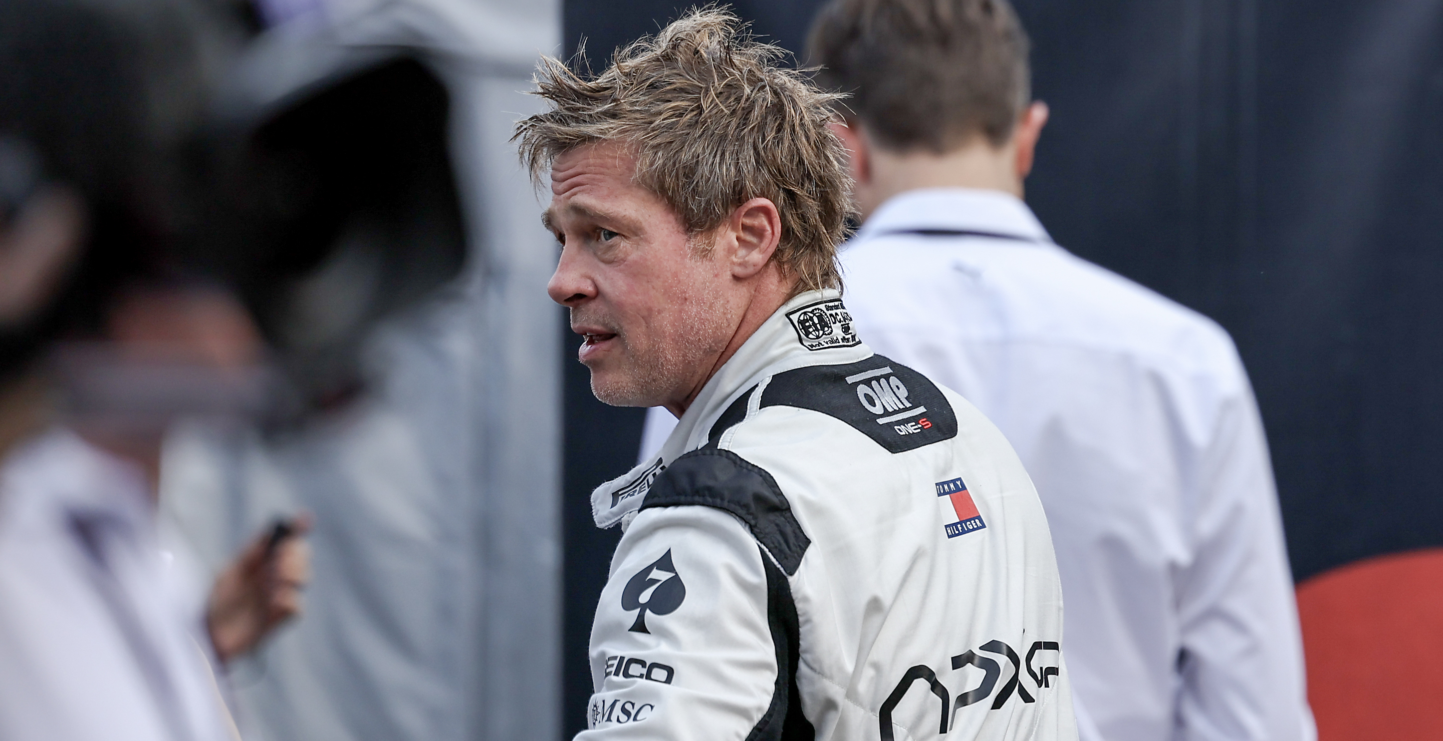 brad pitt collapsed on track