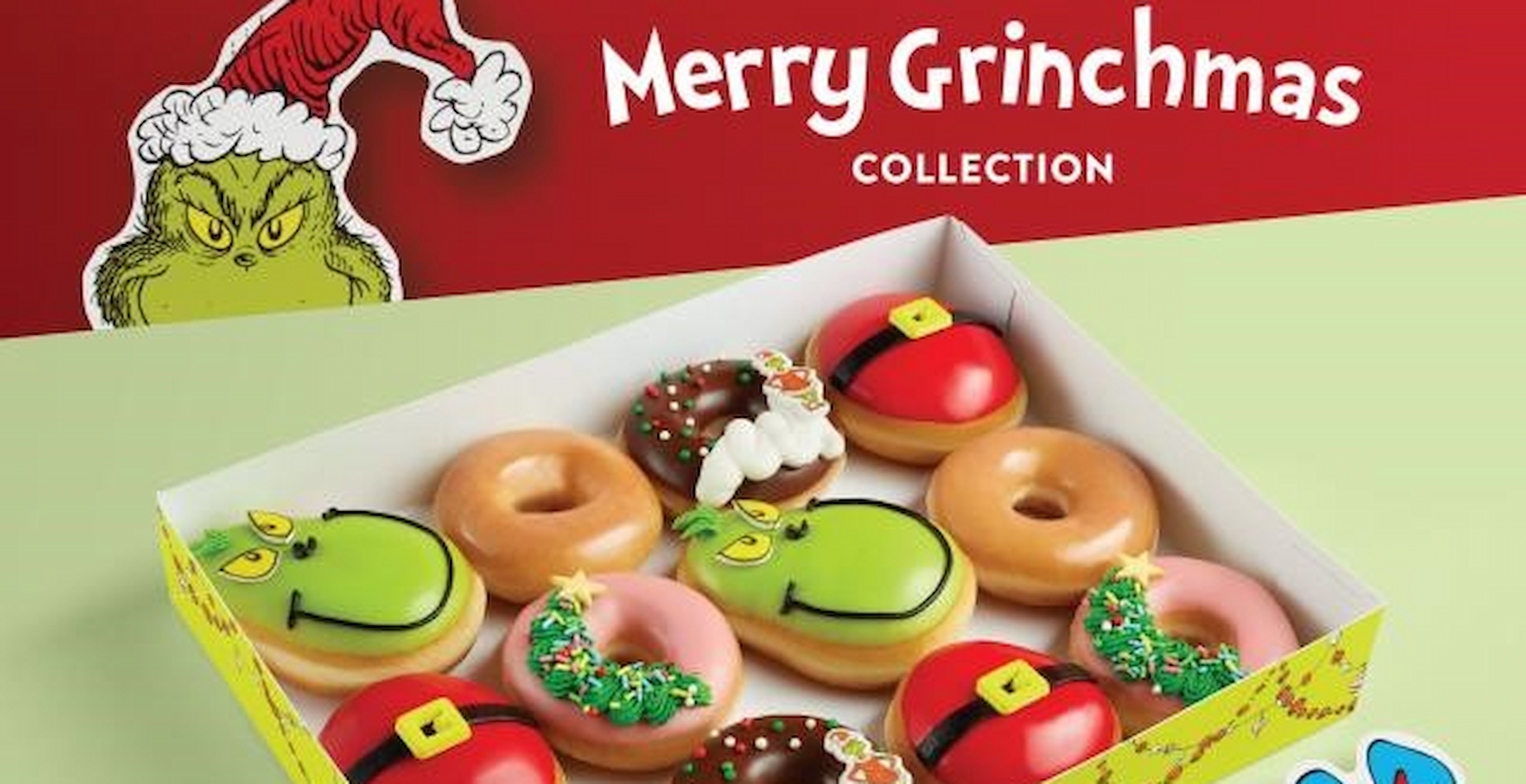 Krispy Kreme Holiday Donuts Merry Grinchmas Collection