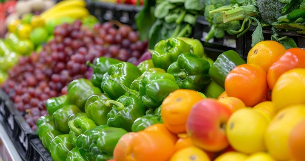 Man sprays bug spray on produce at Walmart