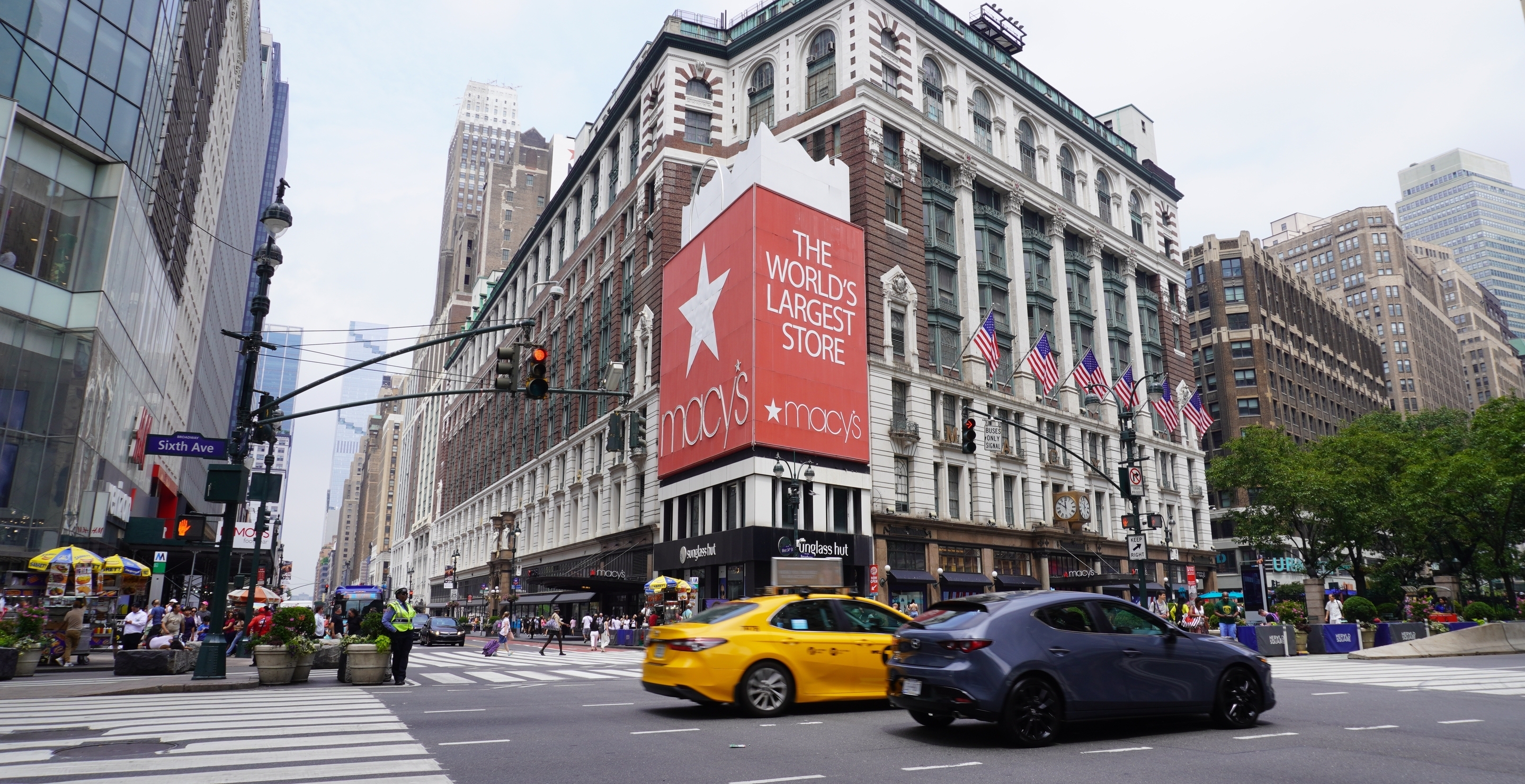 Taxi Slams Into Multiple People Outside Of Macy's In New York City