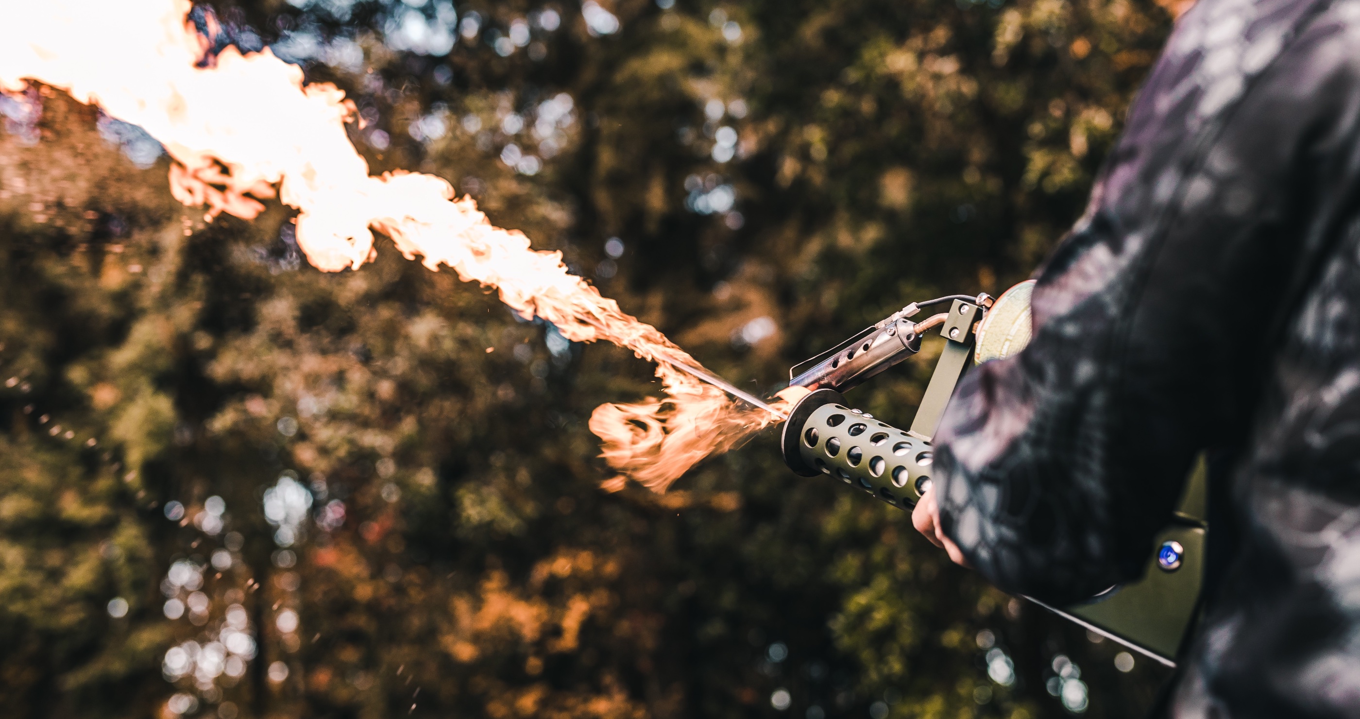 Chicago Fire actor takes town arsonist wielding a flame thrower