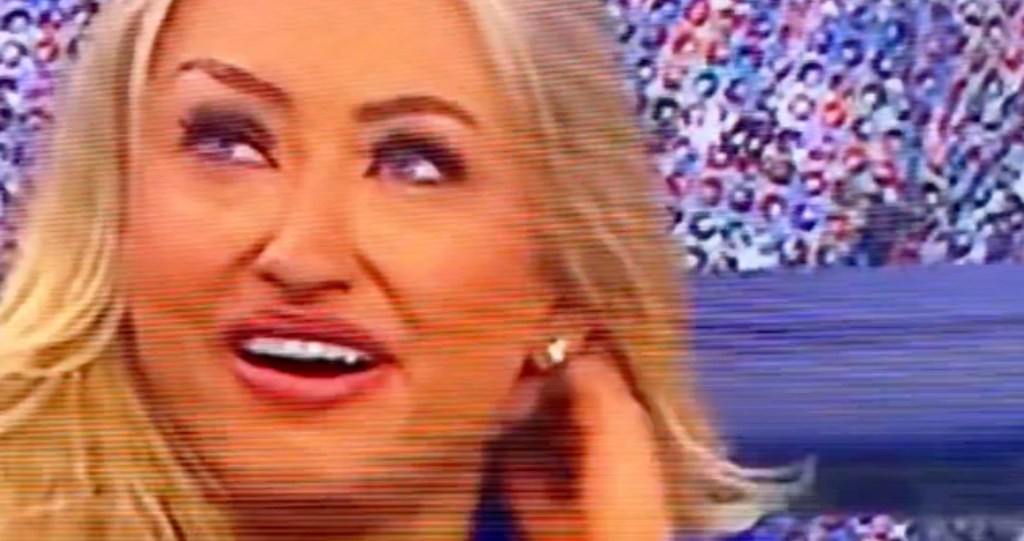 Dallas Cowboy Cheerleader hit in the head by football