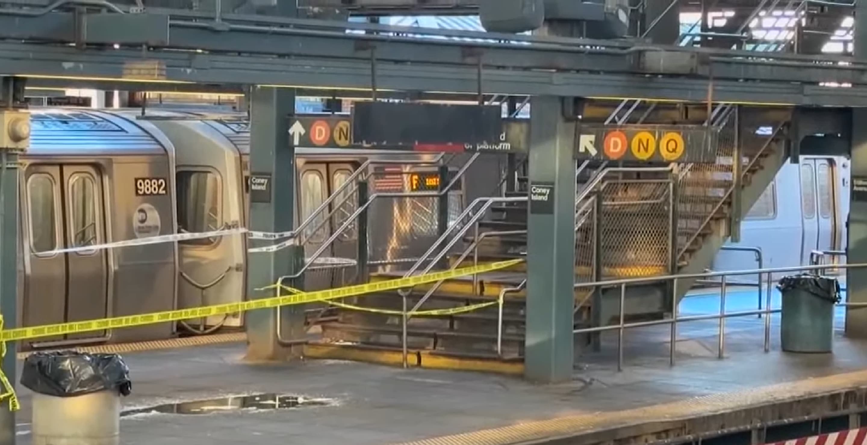 Subway Car Woman Set On Fire