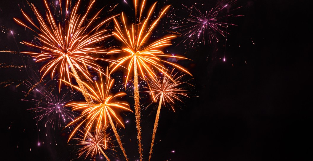 firework hits woman chest window
