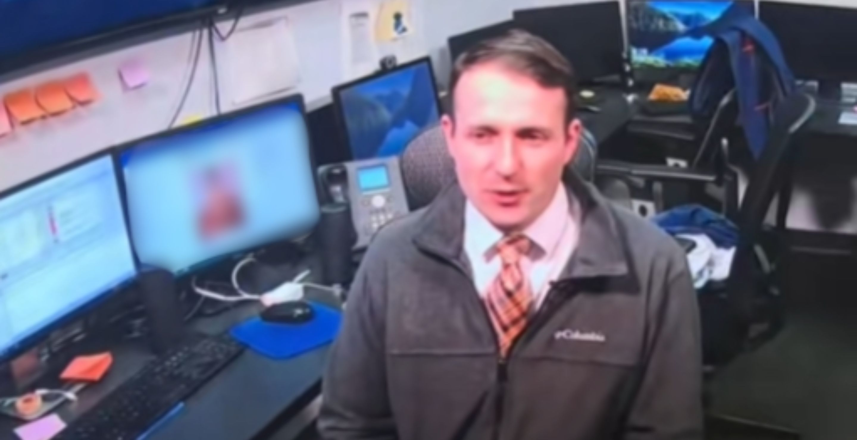 Reporter Caught With NSFW Photo On Computer While Live On Air