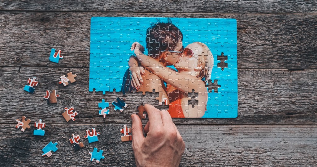 At Home Valentine's Date Night Photo Puzzle