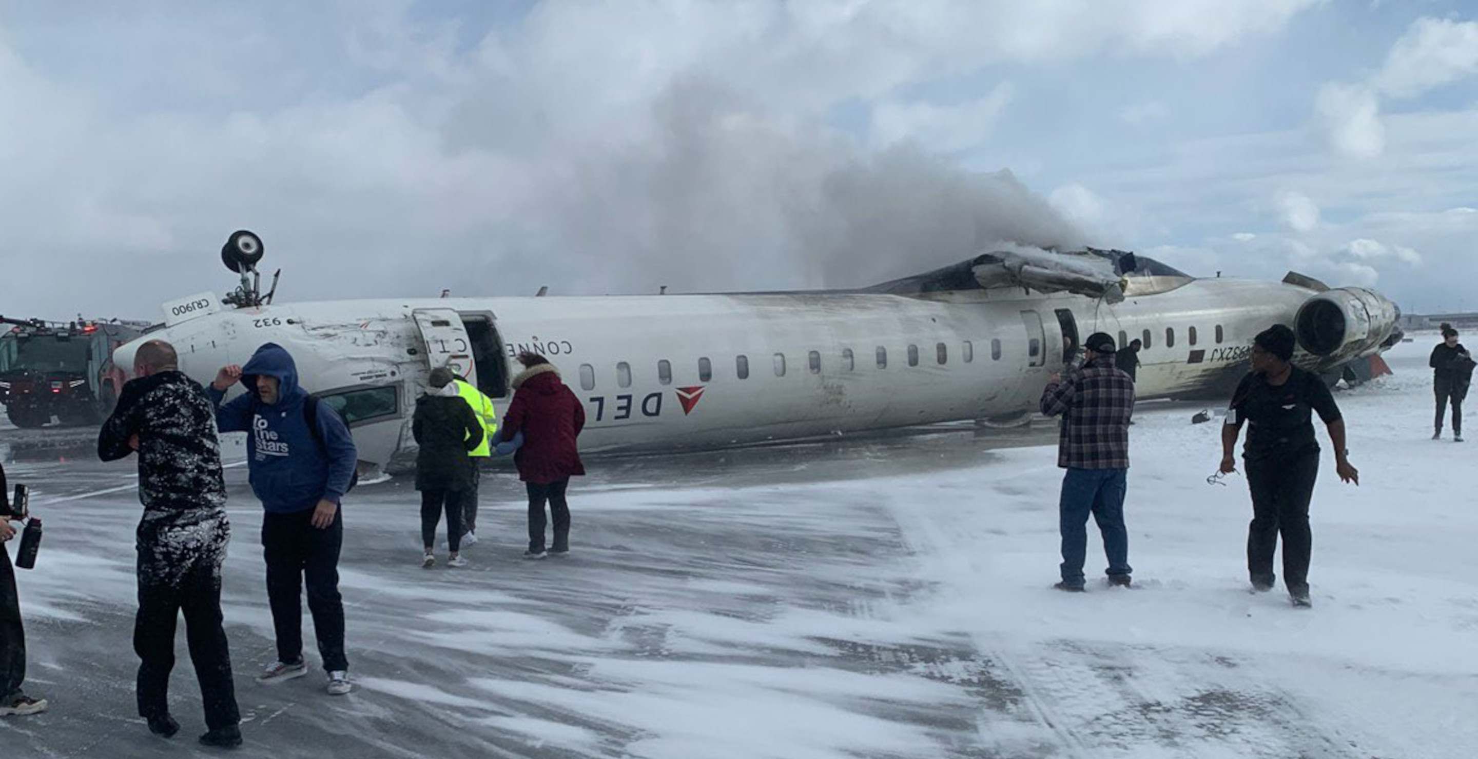 Delta Flight Flips Upside Down After Crash Landing, Injuring 8