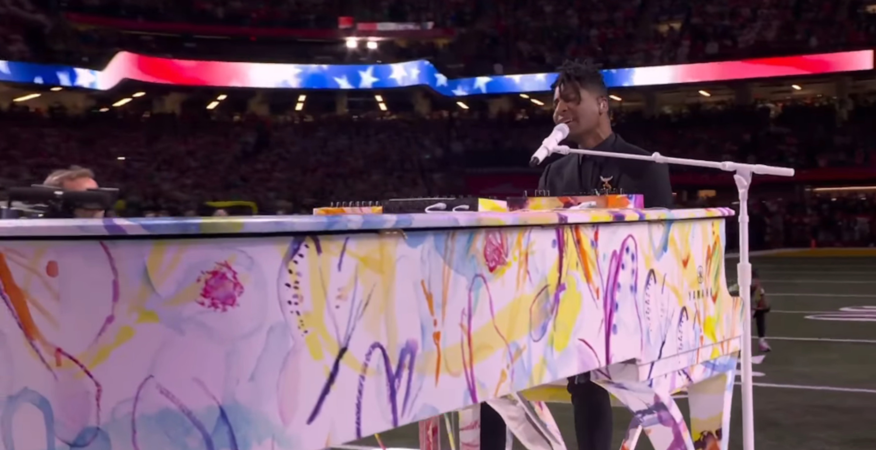 Jon Batiste Gives It His All With Super Bowl National Anthem But Viewers Were Less Than Impressed