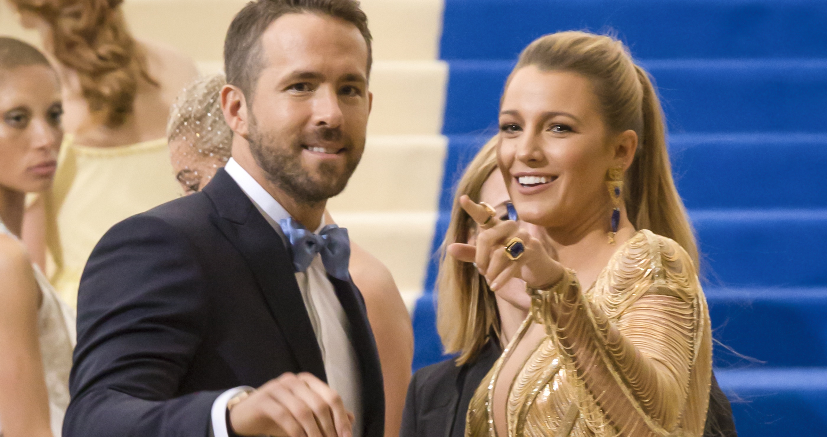 Ryan Reynolds and Blake Lively at a red carpet event