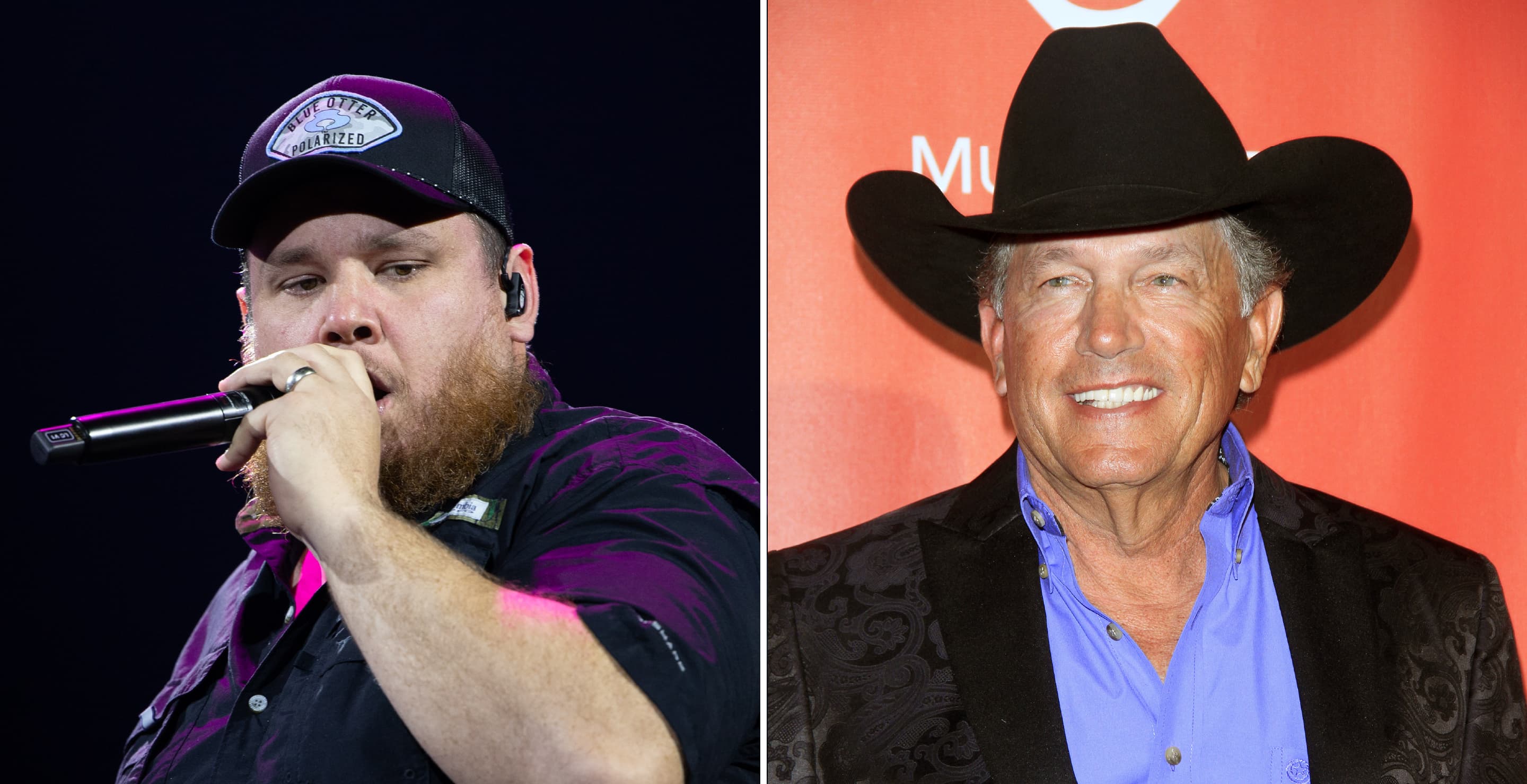 Luke Combs and George Strait