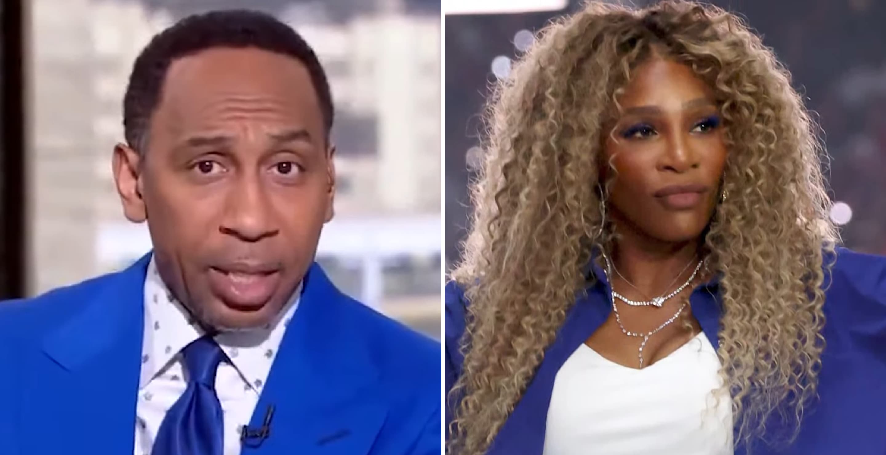 Stephen A. Smith and Serena Williams