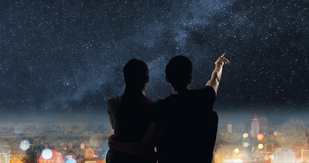 Valentine's Day On A Budget stargazing
