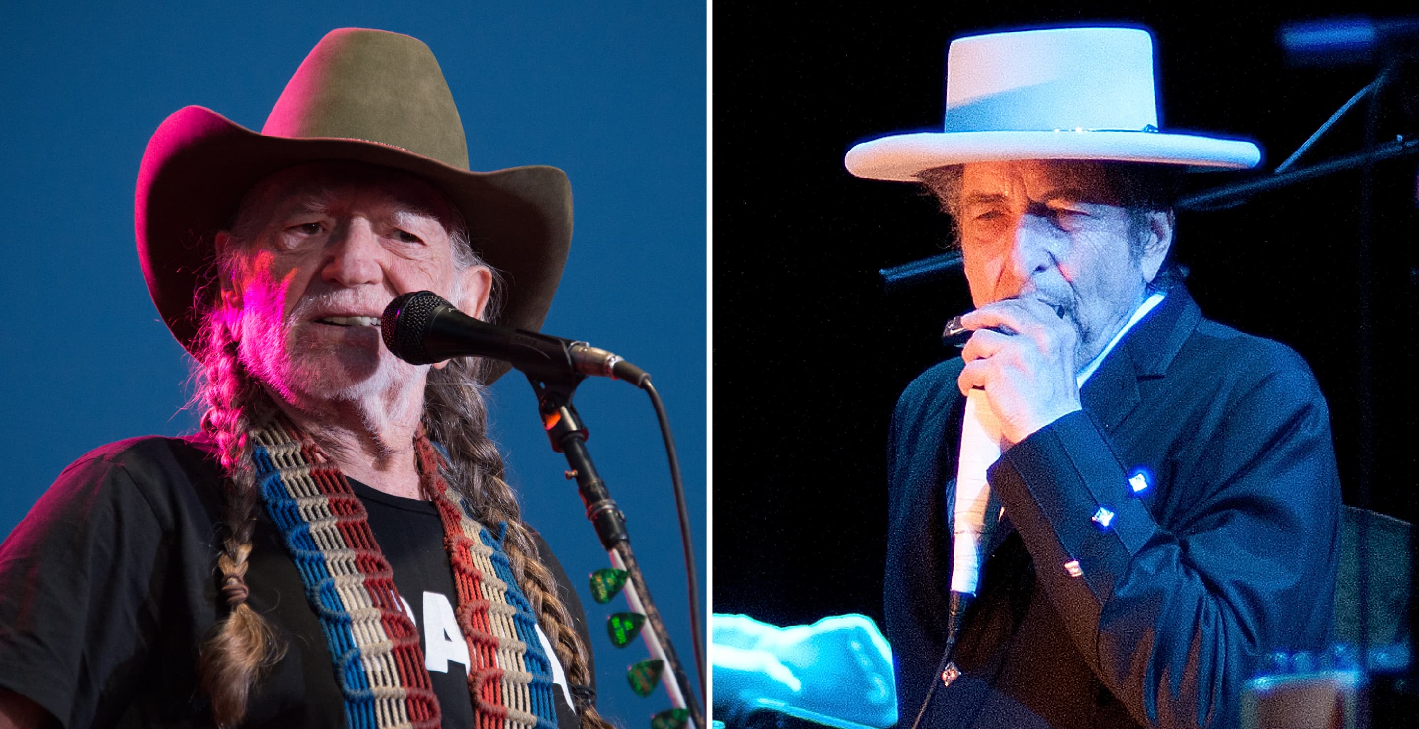 Willie Nelson and Bob Dylan