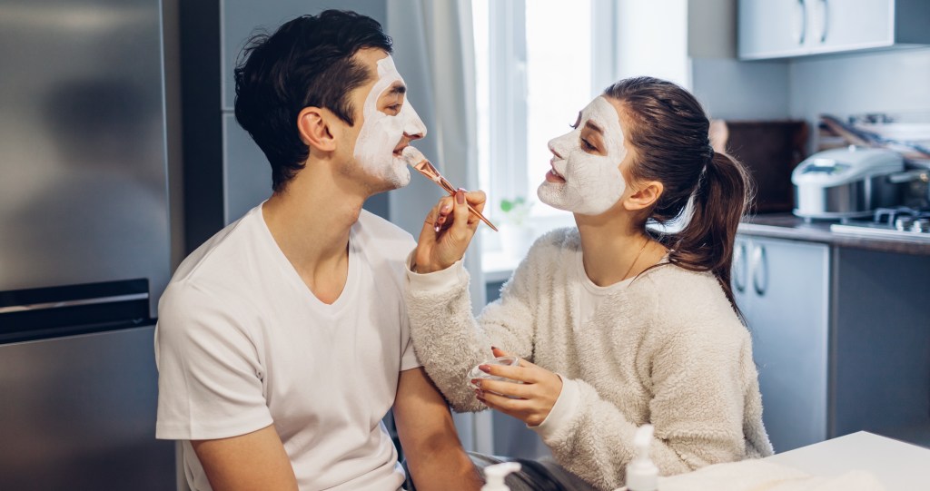 at home spa day at home Valentine's day date night