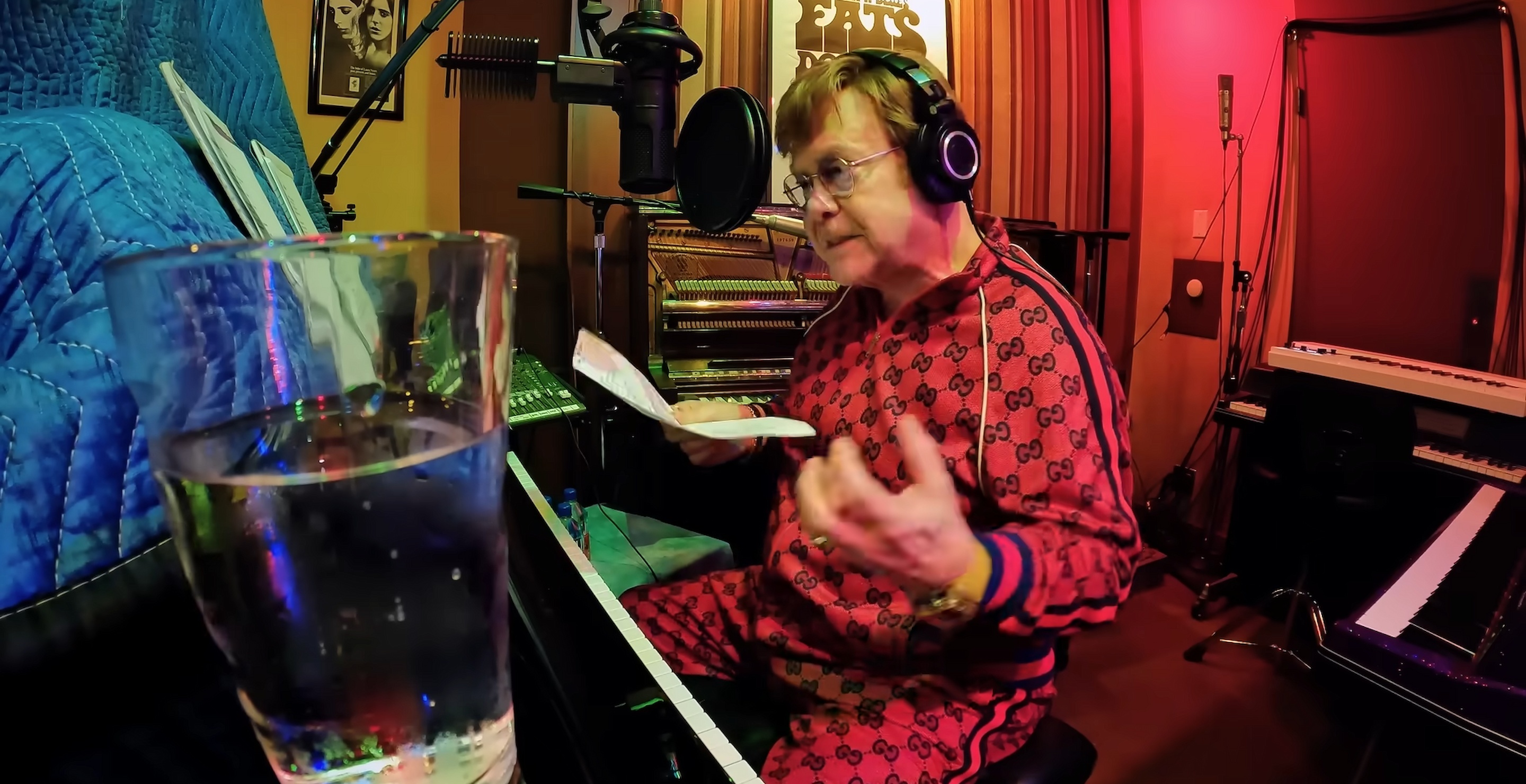 Elton John Loses His Cool During Recording Session In Viral Video