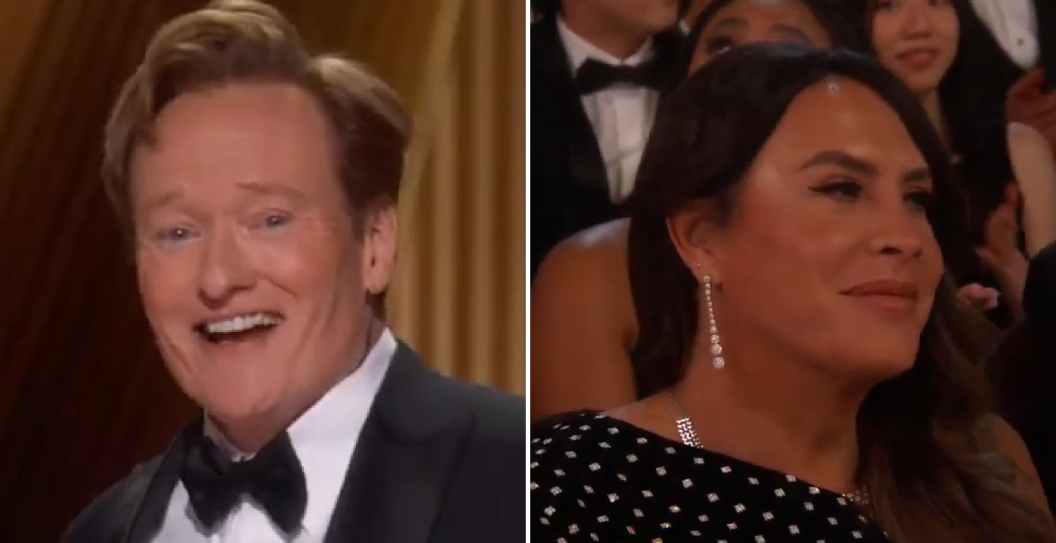 Conan O'Brien and Karla Sofía Gascón