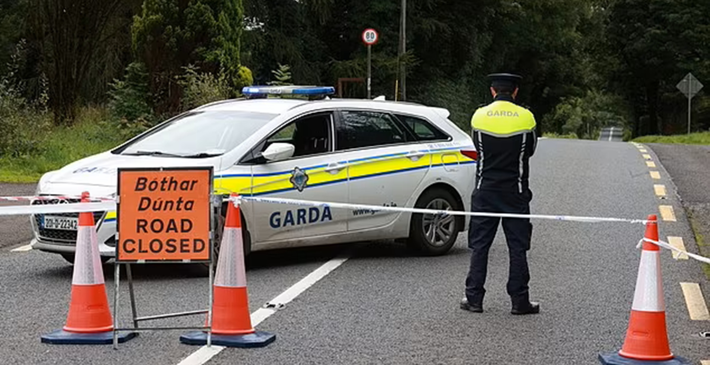 Irish police, crash