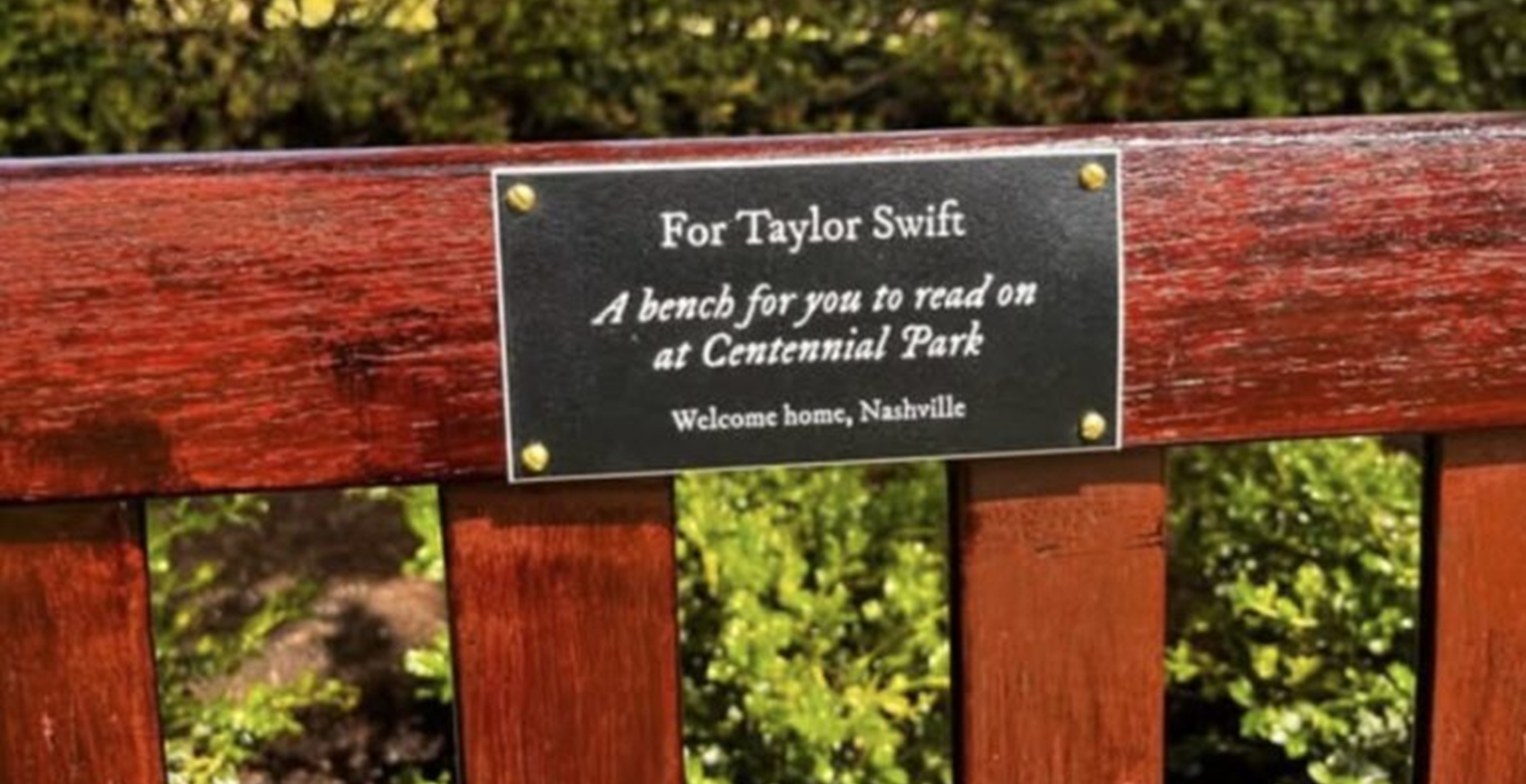 Taylor Swift, Plaque, Bench, Nashville