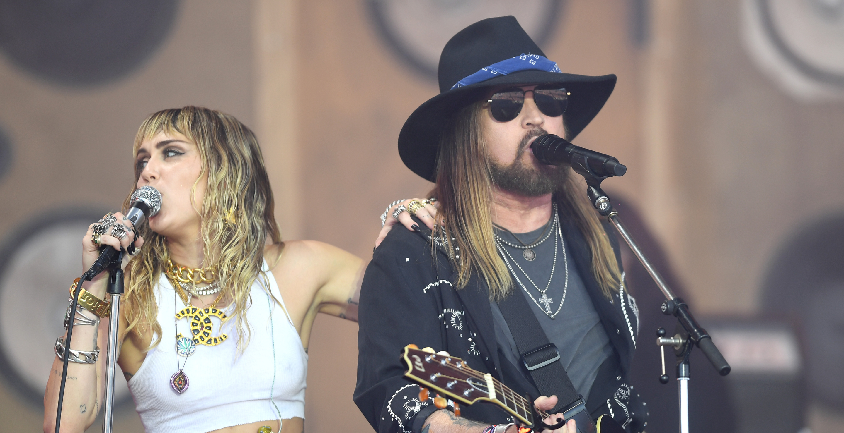 Billy Ray Cyrus and Miley Cyrus