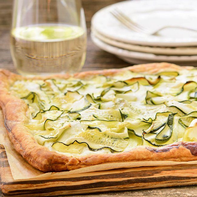 Sheet pan -Herbed-Goat-Cheese-Zucchini-Tart