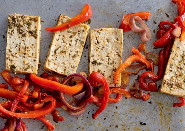Sheet pan-citrus-marinated-tofu-with-onions-and-peppers-646