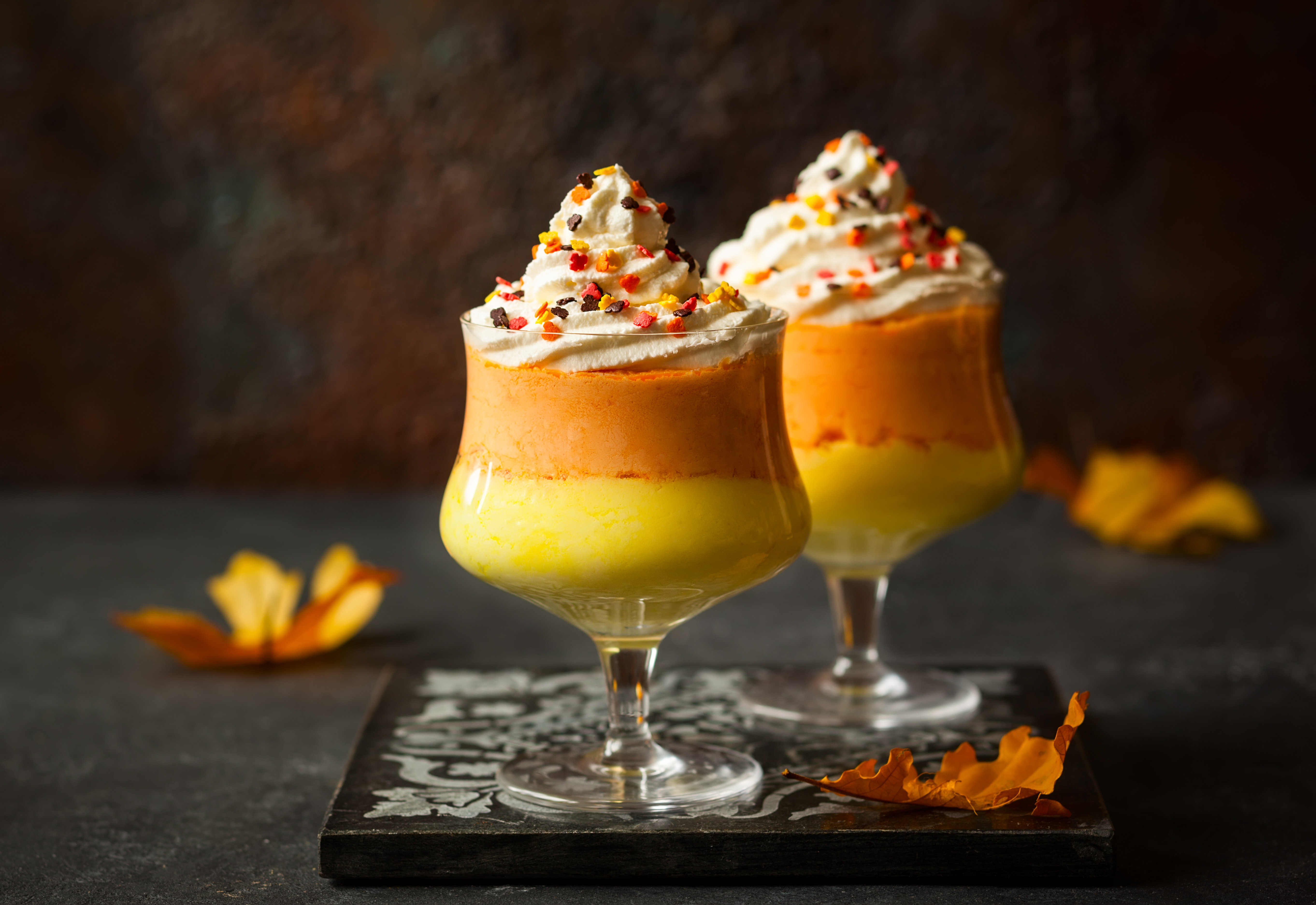 Candy corn parfait