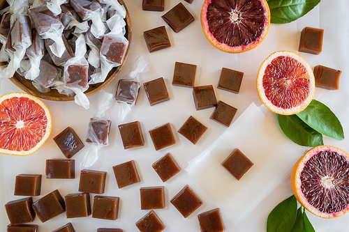 caramel flavored with blood orange