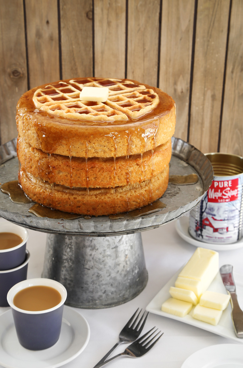 Maple Belgian Waffle Cake 4
