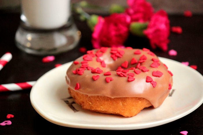 chocolate dipped donuts