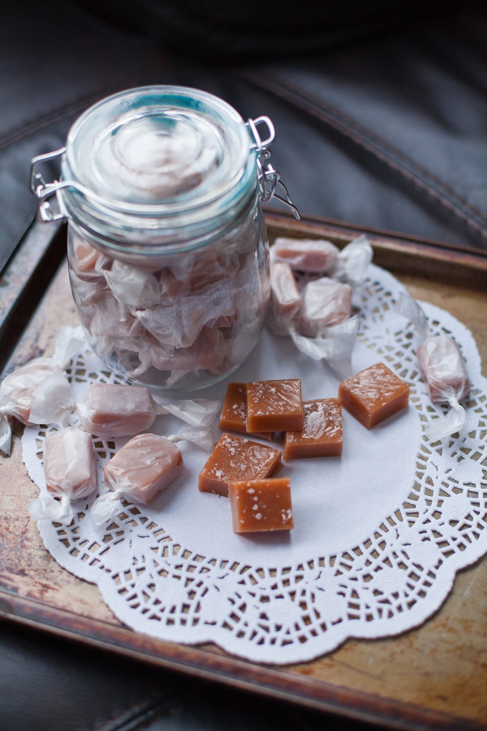salted caramel in a jar