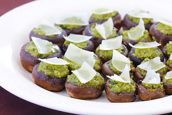 pesto-stuffed-mushrooms