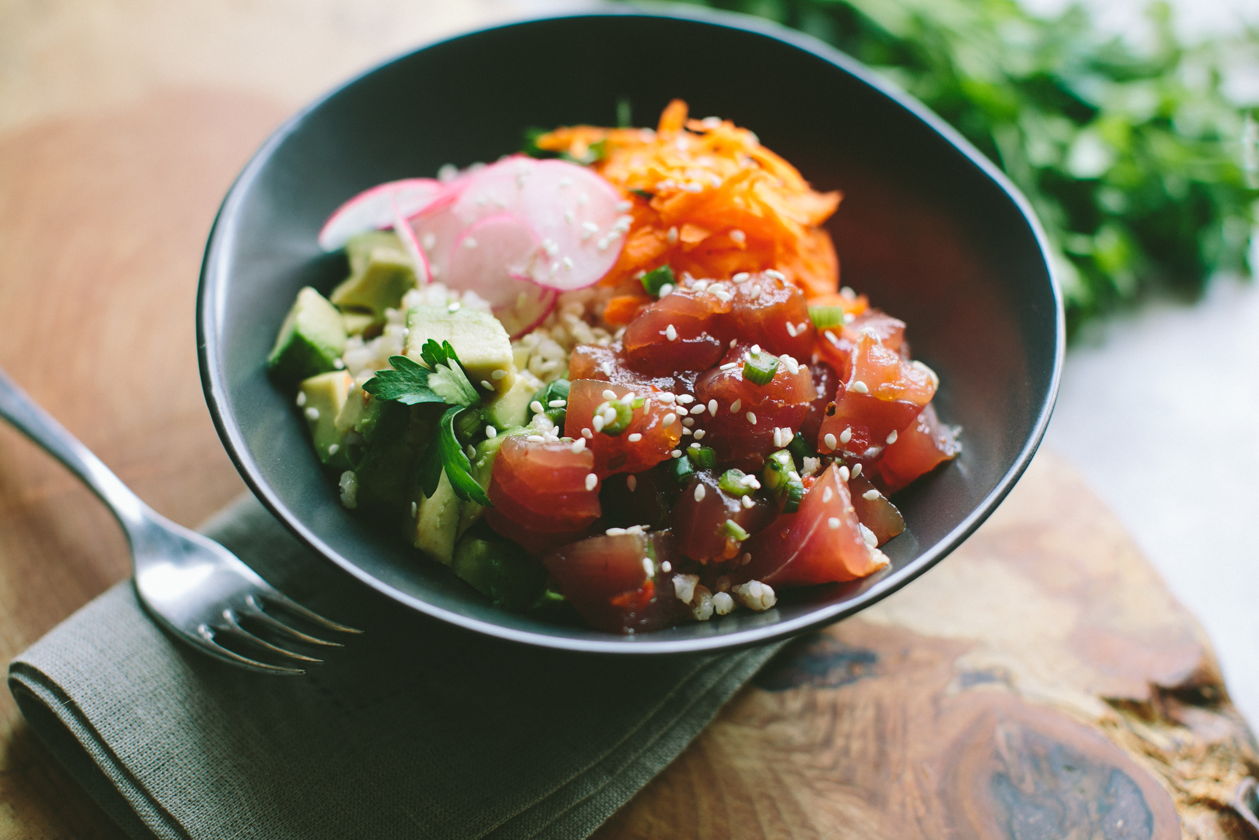 Ahi tuna poke