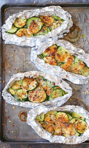 Zucchini Parmesan Foil Packs