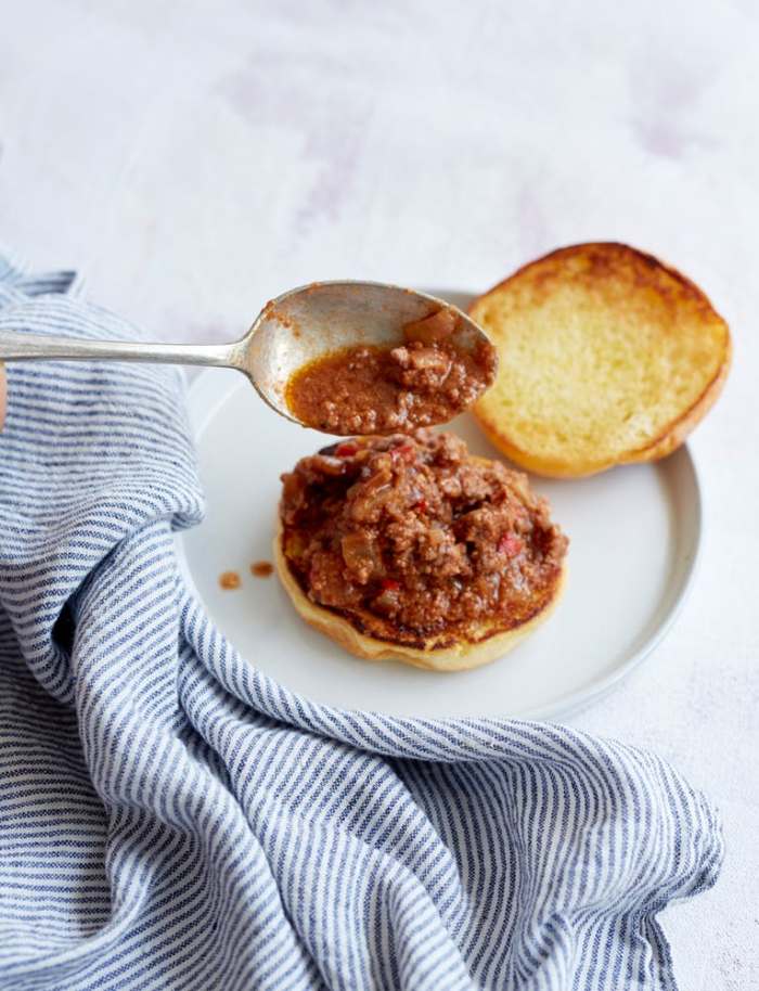slow cooker dip on a cracker