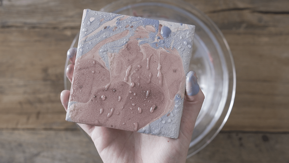 DIY marbled coasters