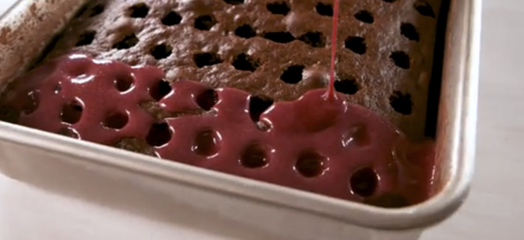 Red Wine Poke Cake