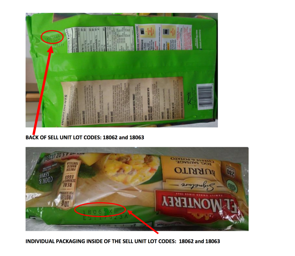 Breakfast burrito recall