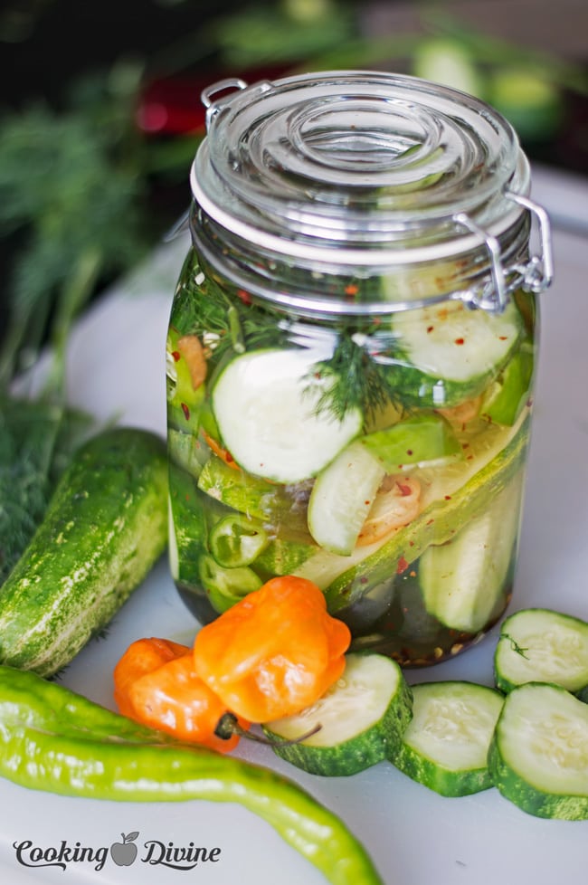 spicy habanero pickles