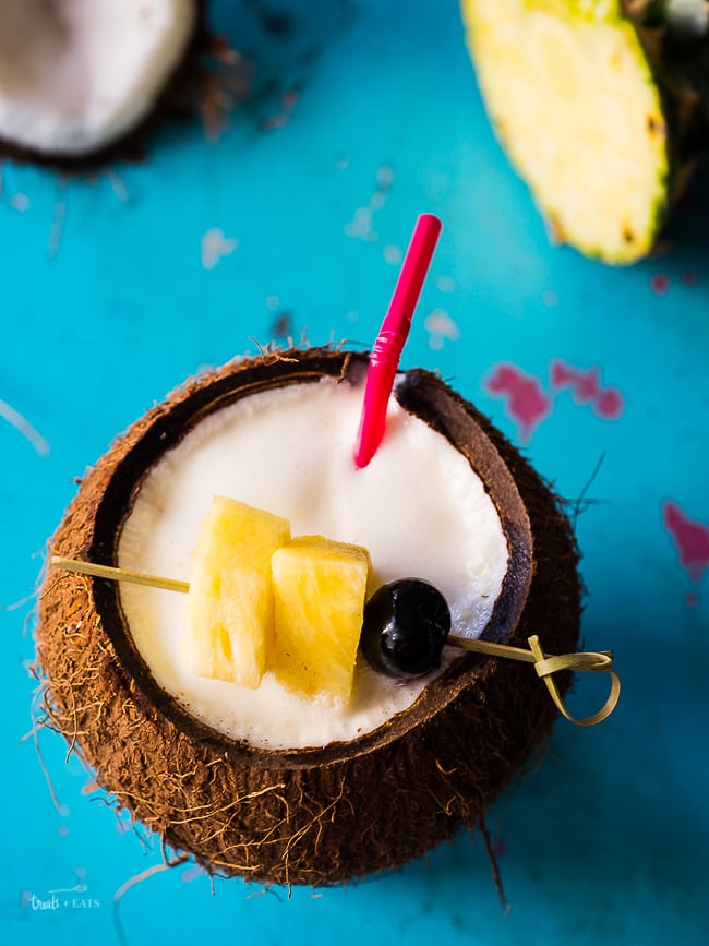 cocktails served in fruit