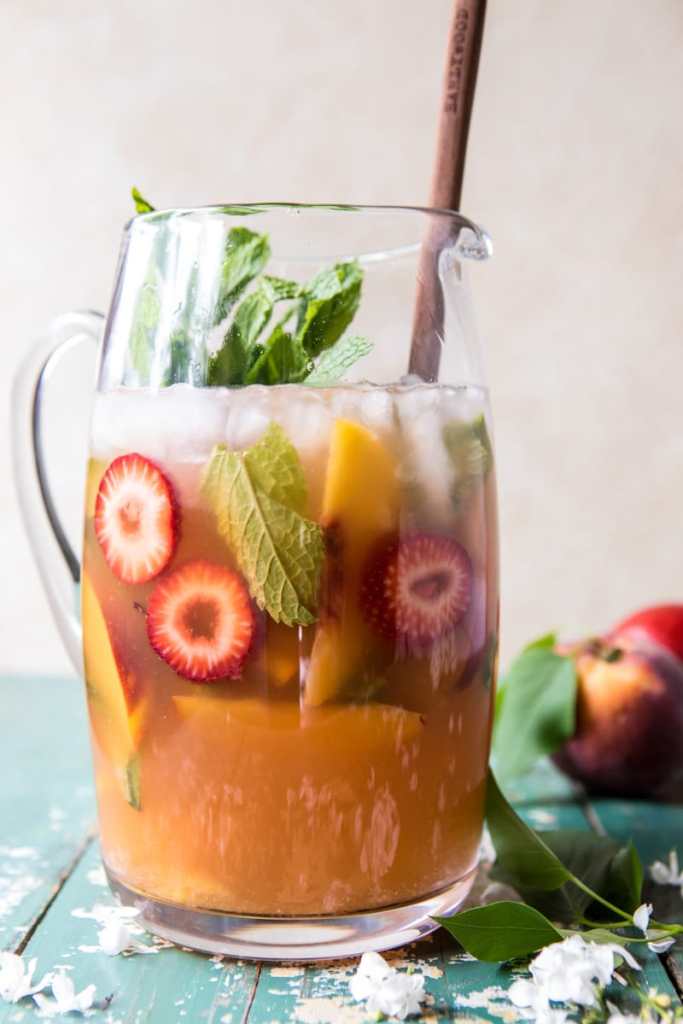 strawberry peach sweet tea