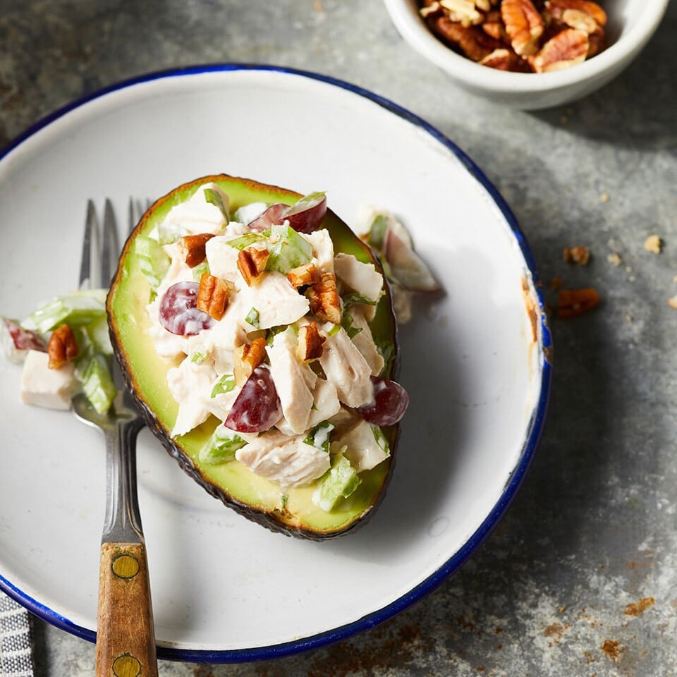 Stuffed avocado with chicken salad