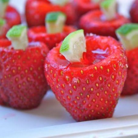 cocktails served in fruit